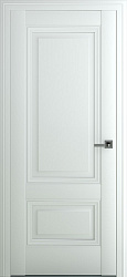 картинка Межкомнатная дверь Турин В3 ДГ, Экошпон, матовый белый магазин Dveris являющийся официальным дистрибьютором в России 