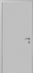 картинка Влагостойкая композитная пластиковая дверь 1100 мм., гладкая, цвет серый RAL 7035 магазин Dveris являющийся официальным дистрибьютором в России 