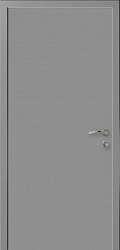 картинка Влагостойкая композитная пластиковая дверь 1100 мм., гладкая, цвет серый RAL 7040 магазин Dveris являющийся официальным дистрибьютором в России 