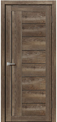 картинка Дверь межкомнатная L117 ДО, дуб эдисон коричневый магазин Dveris являющийся официальным дистрибьютором в России 