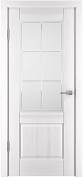 картинка Белорусская дверь шпонированная Баден 2 ДО Стекло №33 светлое, эмаль белая Ral 9003 магазин Dveris являющийся официальным дистрибьютором в России 