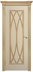 картинка Ульяновские двери, Флоренция-3 ДГ, Эмаль RAL 9001 патина золото магазин Dveris являющийся официальным дистрибьютором в России 