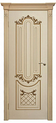 картинка Ульяновские двери, Карина-4 ДГ, Эмаль RAL 9001 патина золото магазин Dveris являющийся официальным дистрибьютором в России 