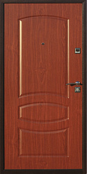 картинка Титан Мск Металлическая дверь эконом Гост строительная 7-2 металл с декором / панель, Итальянский орех магазин Dveris являющийся официальным дистрибьютором в России 