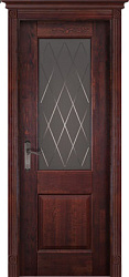 картинка Белорусские двери, Классик 5 ПВДО, махагон, массив DSW магазин Dveris являющийся официальным дистрибьютором в России 
