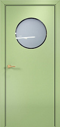 картинка Дверь Офисная Сфера, эмаль фисташка магазин Dveris являющийся официальным дистрибьютором в России 
