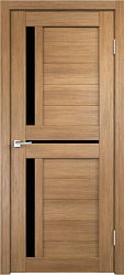 Дверь межкомнатная Duplex 3, с четвертью, лакобель черная, дуб золотой