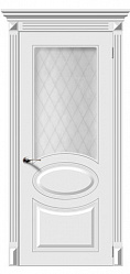 картинка Межкомнатная дверь Джаз ДО, эмаль белая магазин Dveris являющийся официальным дистрибьютором в России 