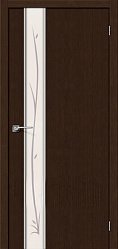 картинка Дверь Финиш Флек Глейс-1 Twig, 3D Wenge ДО магазин Dveris являющийся официальным дистрибьютором в России 
