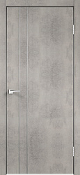 картинка Дверь межкомнатная, Techno M-2, с алюминиевой кромкой, экошпон, муар светло-серый магазин Dveris являющийся официальным дистрибьютором в России 