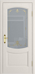 картинка Межкомнатная дверь Ростра-5 ДО сатинат, ясень жемчуг магазин Dveris являющийся официальным дистрибьютором в России 