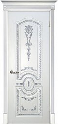 Ульяновские двери, Смальта 11 ДГ, Белый патина серебро