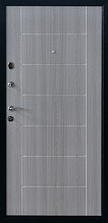 Входная дверь Титан Мск «Квадро 2», Черный антик / Лиственница серая