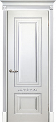 картинка Ульяновские двери, Смальта 04 ДГ, Белый патина серебро магазин Dveris являющийся официальным дистрибьютором в России 
