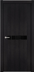картинка Новгородская дверь, модель 411 ПО, дуб черный магазин Dveris являющийся официальным дистрибьютором в России 