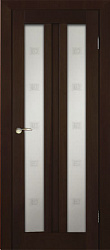 картинка Межкомнатная дверь Этна ДО, массив сосны, орех магазин Dveris являющийся официальным дистрибьютором в России 