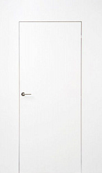 картинка Дверь скрытого монтажа обратного открывания, кромка алюминиевая, белая магазин Dveris являющийся официальным дистрибьютором в России 