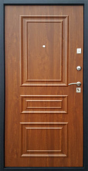 Входная металлическая дверь Титан Мск Византия, Черный шелк / Золотой дуб 3D