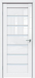 картинка Межкомнатная дверь экошпон 583 ДО, Белый глянец магазин Dveris являющийся официальным дистрибьютором в России 