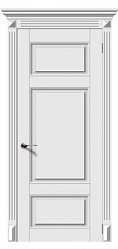 картинка Межкомнатная дверь Трио ДГ, эмаль белая магазин Dveris являющийся официальным дистрибьютором в России 