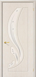 картинка Дверь Лиана ПО, ПВХ, беленый дуб магазин Dveris являющийся официальным дистрибьютором в России 