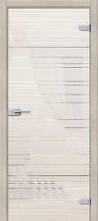 картинка Стеклянная межкомнатная дверь Грация, Белое Сатинато магазин Dveris являющийся официальным дистрибьютором в России 