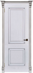 картинка Ульяновские двери, Багет-32 ДГ, эмаль белая патина серебро магазин Dveris являющийся официальным дистрибьютором в России 