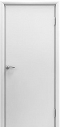 Дверь маятниковая, пластиковая влагостойкая модель гладкая, композитный ПВХ, цвет белый