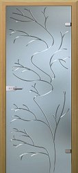 картинка Стеклянная дверь Эльвира, Матовое бесцветное стекло с гравировкой магазин Dveris являющийся официальным дистрибьютором в России 