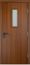 картинка Противопожарная дверь ГОСТ Р 53307-2009, Ei 30 мин./32 dB, остекленная, лесной орех магазин Dveris являющийся официальным дистрибьютором в России 