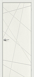 картинка Дверь межкомнатная Граффити-5 ПГ эмаль, цвет белый ST Whitey магазин Dveris являющийся официальным дистрибьютором в России 