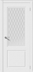 картинка Межкомнатная дверь Нью-Йорк ДО, эмаль белая магазин Dveris являющийся официальным дистрибьютором в России 