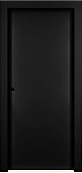 картинка Дверь межкомнатная, Модель 1001К, Черная эмаль магазин Dveris являющийся официальным дистрибьютором в России 