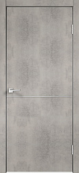 картинка Дверь межкомнатная, Techno M-1, с алюминиевой кромкой, экошпон, муар светло-серый магазин Dveris являющийся официальным дистрибьютором в России 