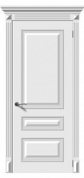 картинка Дверь межкомнатная классическая, Багет 3 ПГ, Эмаль белая магазин Dveris являющийся официальным дистрибьютором в России 