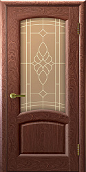 картинка Ульяновские двери Люксор Лаура ДО, Красное дерево магазин Dveris являющийся официальным дистрибьютором в России 