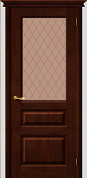 картинка Белорусские двери M 5 ПО Кристалл бронза, темный лак, массив сосны магазин Dveris являющийся официальным дистрибьютором в России 