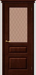 Белорусские двери M 5 ПО Кристалл бронза, темный лак, массив сосны