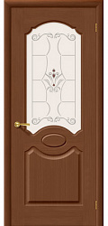 картинка Межкомнатная дверь Селена ПО орех магазин Dveris являющийся официальным дистрибьютором в России 