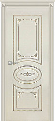 картинка Ульяновские двери, Карина-8 ДГ, Эмаль ваниль патина перламутр магазин Dveris являющийся официальным дистрибьютором в России 