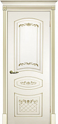 картинка Ульяновские двери, Смальта 05 ДГ, Слоновая кость патина золото магазин Dveris являющийся официальным дистрибьютором в России 