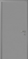 картинка Влагостойкая композитная пластиковая дверь, гладкая, цвет серый RAL 7040 магазин Dveris являющийся официальным дистрибьютором в России 