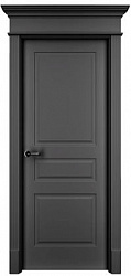 картинка Дверь межкомнатная, Прима-3 ДГ, Черная эмаль магазин Dveris являющийся официальным дистрибьютором в России 
