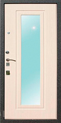 картинка Входная дверь Неаполь Mottura, венге / беленый дуб с зеркалом магазин Dveris являющийся официальным дистрибьютором в России 