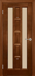 картинка Межкомнатная шпонированная дверь Квадро ПО, Темный орех магазин Dveris являющийся официальным дистрибьютором в России 