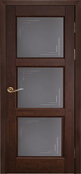 картинка Дверь Ока Турин, ПО, Античный орех, массив ольхи магазин Dveris являющийся официальным дистрибьютором в России 
