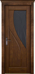 картинка Дверь Ока, Даяна ДО, Античный орех, массив ольхи магазин Dveris являющийся официальным дистрибьютором в России 