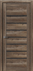 картинка Дверь межкомнатная L107 ДО, дуб эдисон коричневый магазин Dveris являющийся официальным дистрибьютором в России 